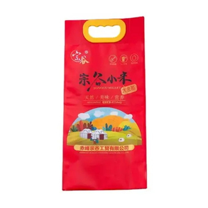 Custom Heavy-Duty Grain Packaging Bags with Die-Cut Handles